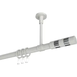 Interdeco GARDINENSTANGE Sonette Mavell 520 cm (geteilt in 4 x 130 cm), 1-läufig, 20 mm Ø Weiß