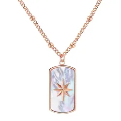 Valero Pearls Halskette Edelstahl Perlmutt in Gelbgold Ketten   Damen 