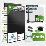 17 kWp PV-Anlage 37x Aiko 460Wp Fullblack Glas-Glas - Notstromfähig Speicher erw...