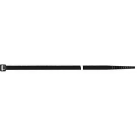 SAPISELCO Kabelbinder schwarz UV-beständig innenverzahnt B.3,5x280mm Bündel-D.80mm 100 Stück
