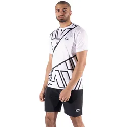 ONCOURT Tennis-Tshirt Performance Tee Gras 2 weiss/schwarz Herren