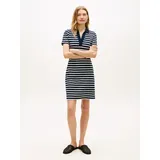 Tommy Hilfiger Polokleid Gestreift Blau/Schwarz/Weiß 34