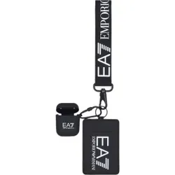 EA7 Unisex. 245103_3R910 Kartenhalter mit Armband und integrierter AirPods-Hülle schwarz (OSFA), Lässig, Polyester