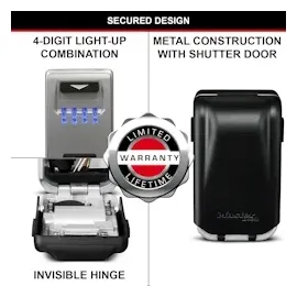 Master Lock Schlüsseltresor + Montageset beleuchtet 5425EURD