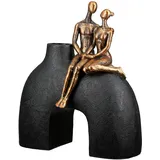 Casablanca by Gilde Casablanca Vase Movement - Kunstharz - schwarz - Metallische Optik - Breite 23cm - Mann - Frau Form