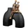 Casablanca by Gilde Casablanca Vase Movement - Kunstharz - schwarz - Metallische Optik - Breite 23cm - Mann - Frau Form