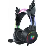 ONIKUMA X15 Pro Schwarz mit Hirschohren 3,5-mm-GAMING-HEADSET