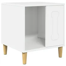 vidaXL Hundehütte 44 x 42 x 49 cm Holz Weiß