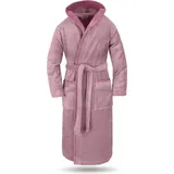Normani Unisex Baumwoll-Bademantel Rob in Rosa/Hellrosa | Gr.: 3XL