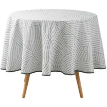 bricoline Tischdecke Linea Ø 180 cm Weiß