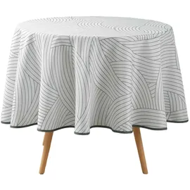 bricoline Tischdecke Linea Ø 180 cm Weiß