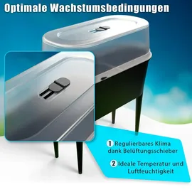 BigDean Hochbeet Balkon 77 x 38 x 84 cm Schwarz
