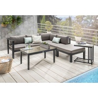 Destiny Loungeset ARENAL, Tisch 100x60x49/56cm, Beistelltisch 60x35x58cm