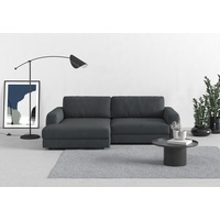 Ecksofa TRENDMANUFAKTUR "Bourbon" Sofas Gr. B/H/T: 250 cm x 84 cm x 176 cm, Struktur, mega-Recamiere links, XXL ohne Sitztiefenverstellung, grau (anthrazit) Ecksofas