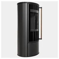 Kratki ERIK Ø 150 5,5 kW schwarzer Termotec-Stahlofen, Griff