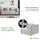 Juskys Modulares Sofa Domas 2 Sitzer mit Armlehnen + Kissen Stoff Hellgrau