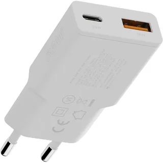 Xtorm Go2 SlimLine Wand-Ladegerät 33W 1x USB-C/ 1x USB-A weiß