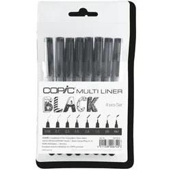 Copic Marker Copic MULTI LINER Set Black 4511338006740 Copic 8 Stück