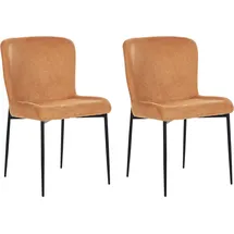 Beliani Esszimmerstuhl 2er Set ADA Orange