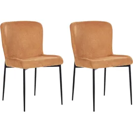Beliani Esszimmerstuhl 2er Set ADA Orange