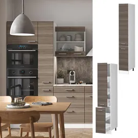 Vicco Apothekerschrank R-Line 30 x 57,2 x 206,8 cm Grau/Weiß