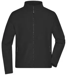 Herren Microfleece Jacke JN782, schwarz, Größe M - schwarz - M