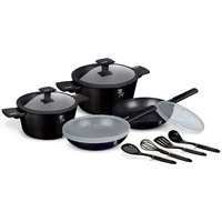 Berlinger Haus Monaco Collection 12-teiliges Kochgeschirr-Set (mattschwarz)