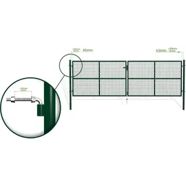 casanoov Doppelflügeltor 406 x 131 cm Grün/Metall