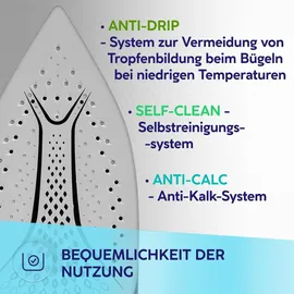 MPM MZE-29 Dampfbügeleisen Blau/Schwarz