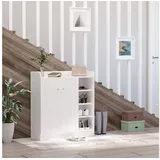 Homcom Schuhregal 83 x 90 x 30 cm 2-türig weiß