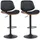 CLP Barhocker Clawson 2er Set höhenverstellbar drehbar Schwarz