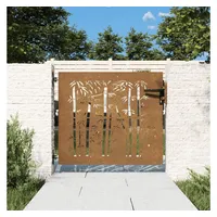 vidaXL Gartentor 85 x 75 cm Braun/Bambus