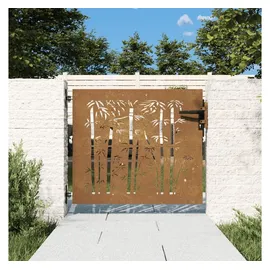 vidaXL Gartentor 85 x 75 cm Braun/Bambus