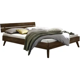 Hasena Trento 16, Ortona Bettgestell Massivholzbett - Braun, 140 x 200 cm