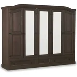 VCM Kleiderschrank New Mexico 243 x 193 x 57 cm Braun