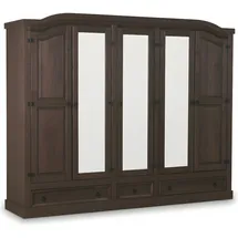 VCM Kleiderschrank New Mexico 243 x 193 x 57 cm Braun