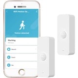 WiFi PIR Bewegungsmelder: Smart Indoor Bewegungsmelder mit App-Benachrichtigungen & Aufzeichnungen, Batterie enthalten, Infrarot-Bewegungsmelder für Fernmonitor und Hausautomation (2er-Pack)