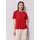 street one studio STREET ONE STUDIO, Damen, Gr. 44, rot (mandarin rot), Stoff, 60% Viskose, 40% Polyester, unifarben, normal normal, Rundhals, abgesteppt, Shirts T-Shirt, aus elastischem Materialmix