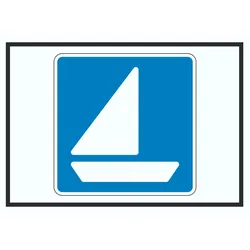 Segelboote erlaubt Segeln Symbol A3 (297x420mm)