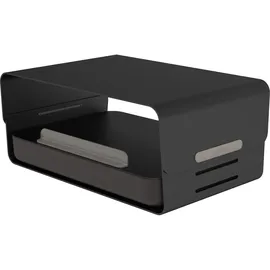 DataFlex Addit Bento ergonomisches Schreibtischset, Notebook Ständer, Schwarz