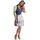 Tectake Mini-Dirndl Garching Blau/Weiß L