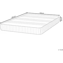 Beliani Latexmatratze Fantasy 140 x 200 cm
