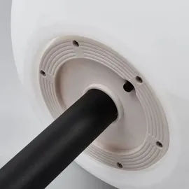 LINDBY LED-Solarlampen Lago, 3er-Set, Kugeln, Erdspieß, weiß