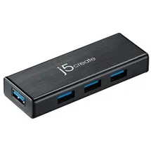 j5create JUH340 - Hub 4 Ports), Dockingstation USB Schwarz