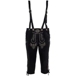 Trachtenhose JCC "PK5NWEBL", Herren, Gr. 70, schwarz, 100% Leder, Hosen