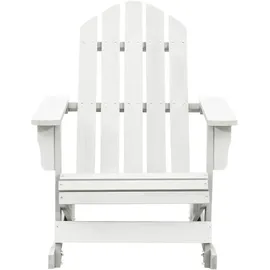 vidaXL Garten-Schaukelstuhl Holz 72 x 92 x 92 cm weiß