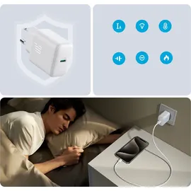 Joyroom JR-TCF24 USB-C PD 30W QC SFC - weiß + 1m USB-C Kabel