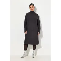 Ulla Popken Minikleid Strickkleid Linksstrick Grau 46/48