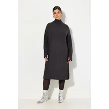 Ulla Popken Minikleid Strickkleid Linksstrick Grau 46/48