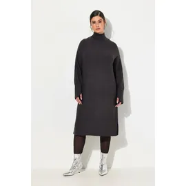 Ulla Popken Minikleid Strickkleid Linksstrick Grau 46/48